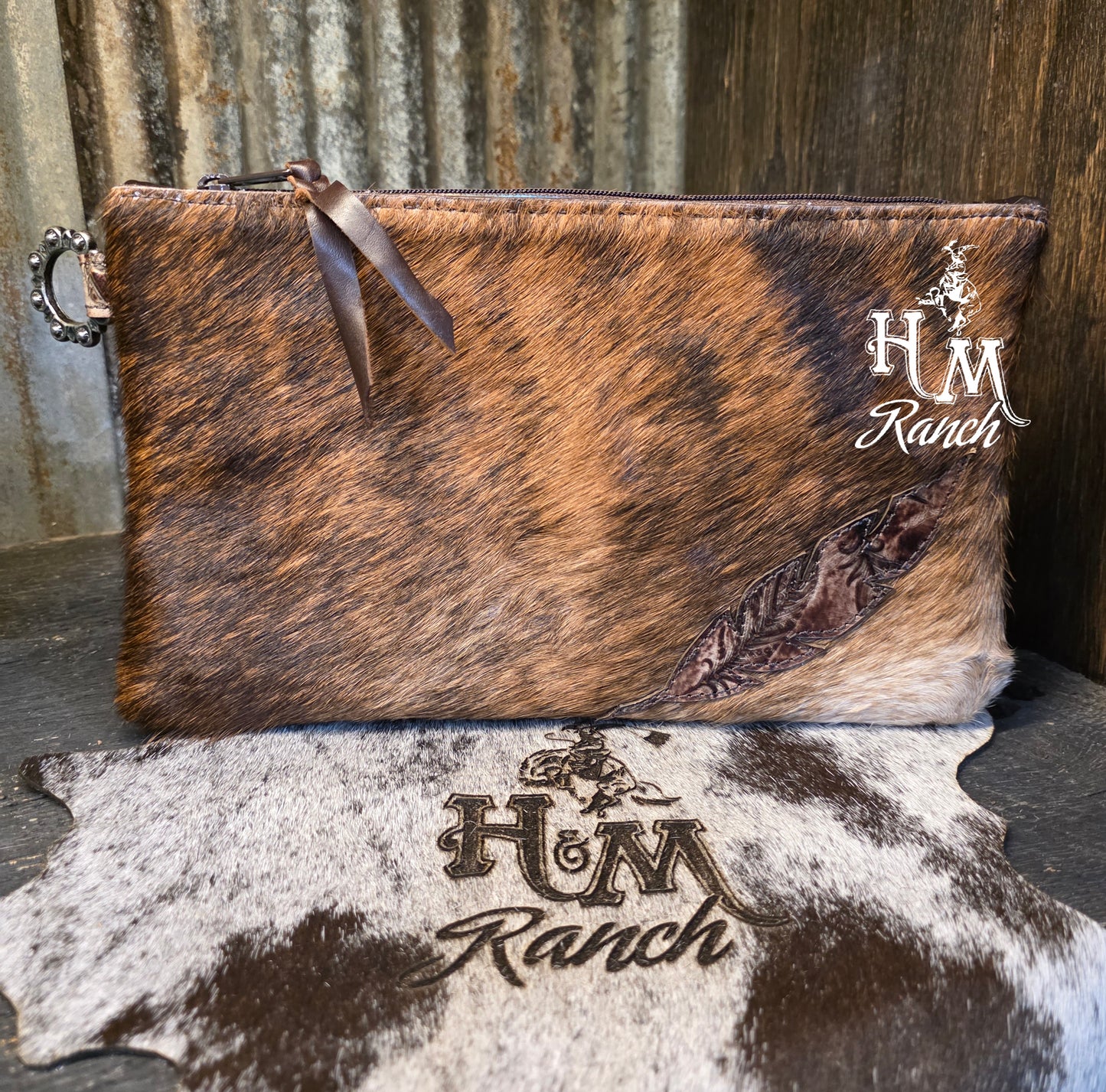 Bank or Makeup Bag, Feather