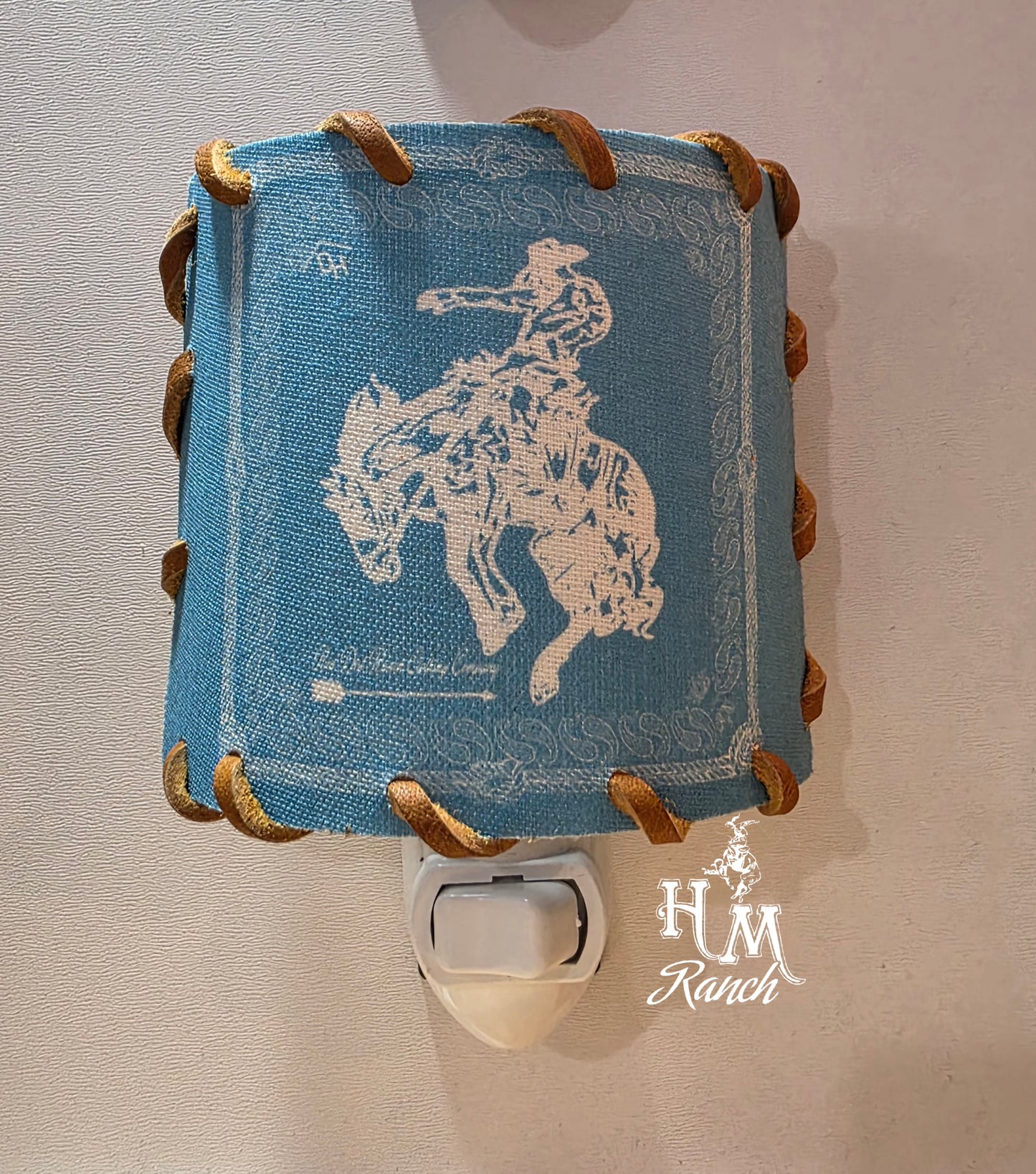 Western Nightlight, Blue Turquoise Bandana Bronc