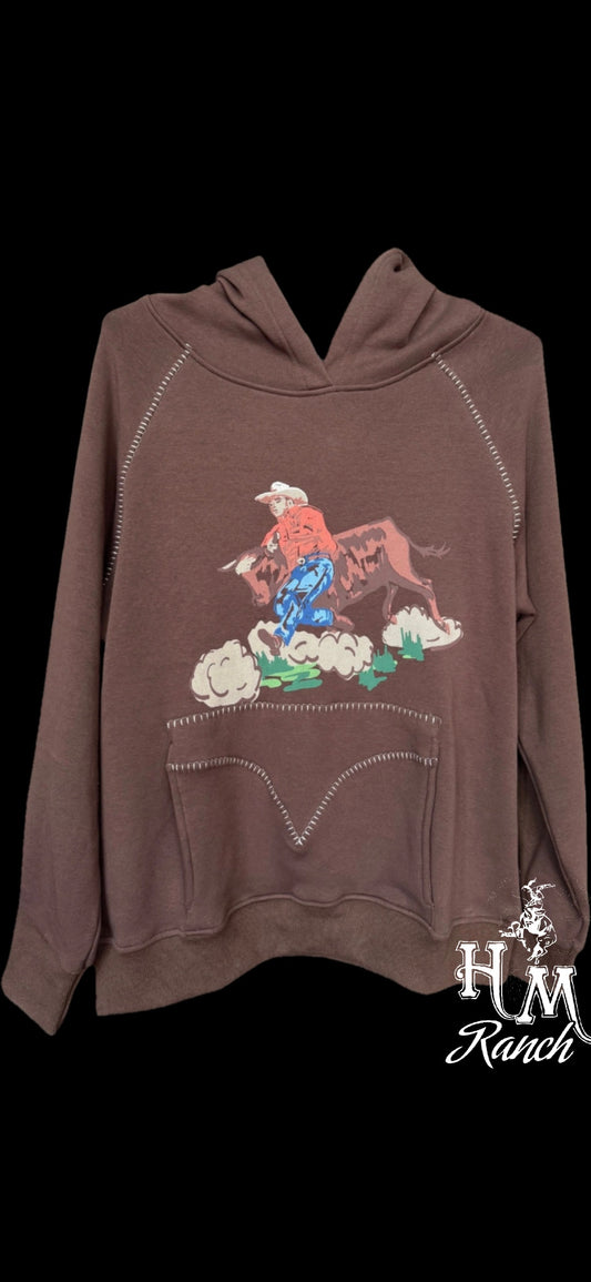 Bulldogger Chocolate Hoodie