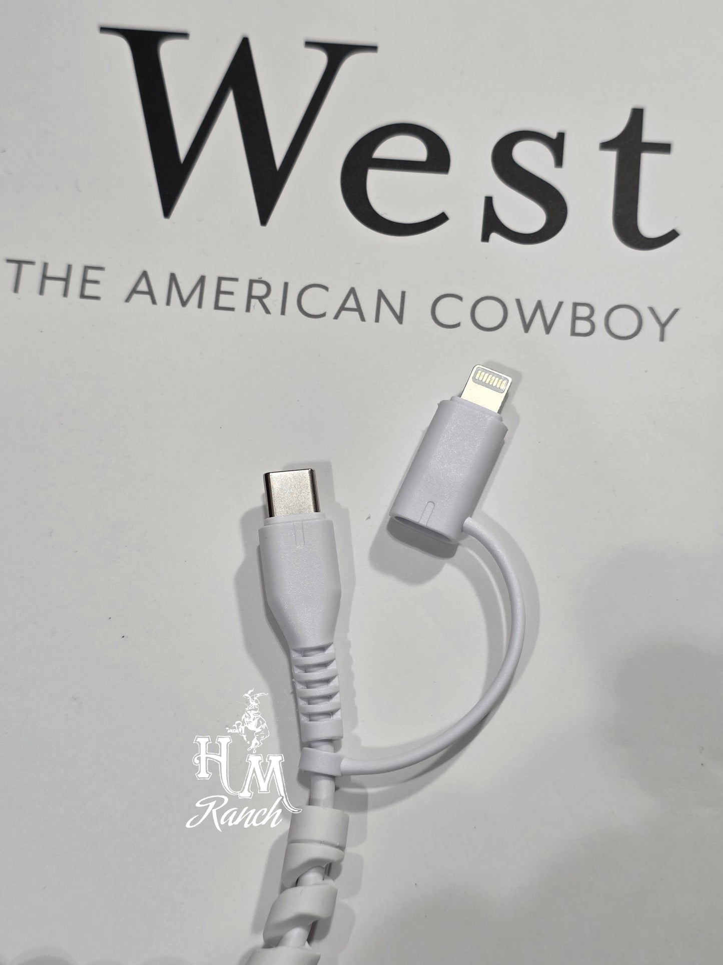 Cowgirl Charging Cable, Two-Tone Turquoise Silver