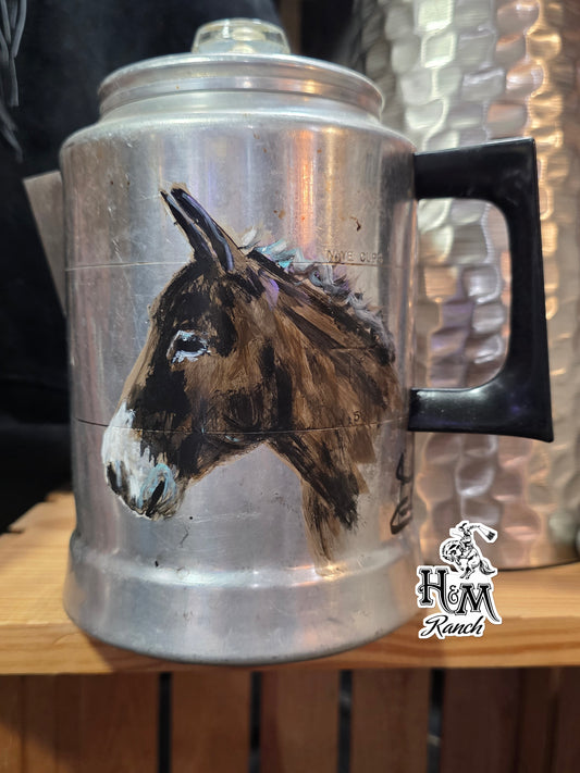 Donkey Coffee Pot, Jennifer Casebeer Art