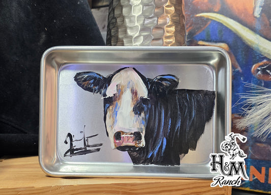 Black Baldy Baking Pan, Jennifer Casebeer Art