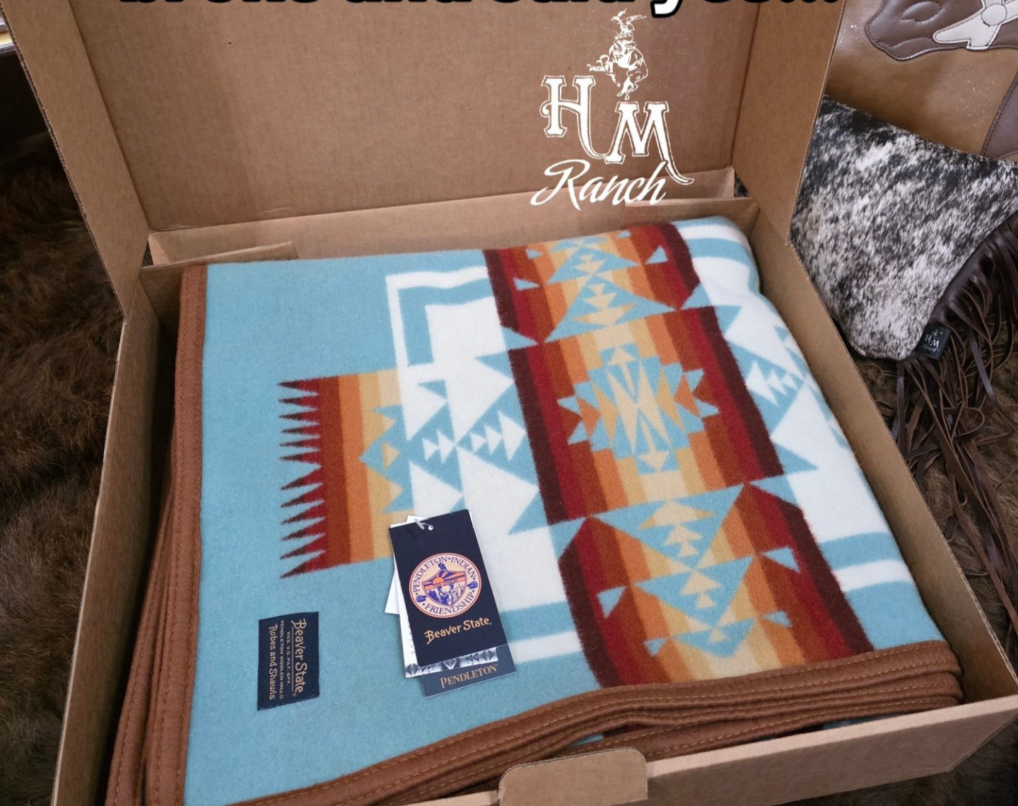 Pendleton™ Chief Joseph Jacquard Blanket, Aqua