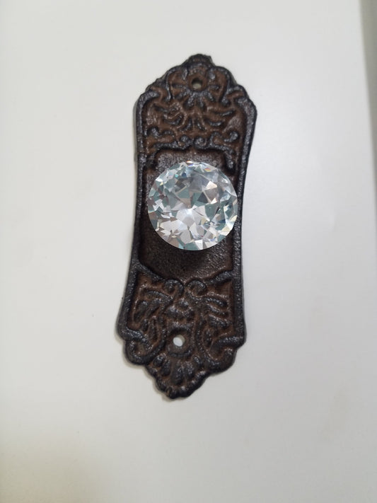 Brown Glass Crystal Drawer Pull