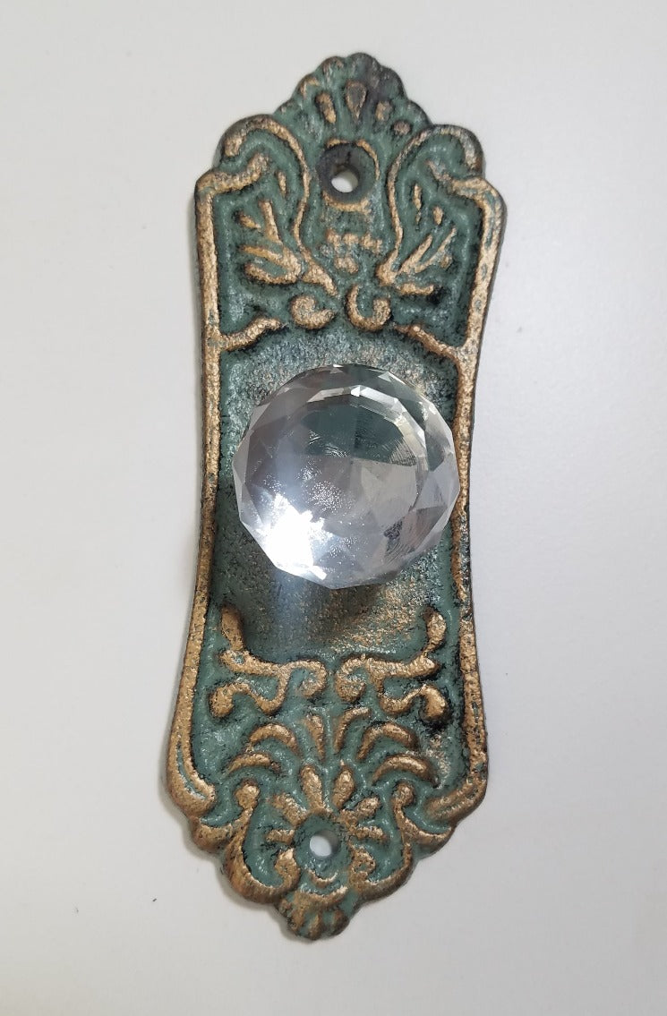 Turquoise Glass Crystal Drawer Pull