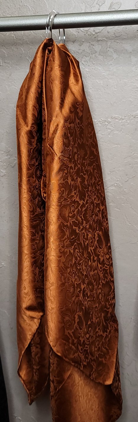 Silk Wild Rag, 34.5" Jacquard, Copper