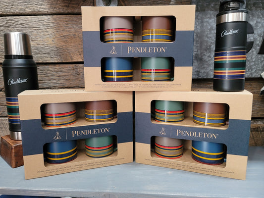 Pendleton® 12oz Ceramic Mug Set in Camp Stripe Matte Design