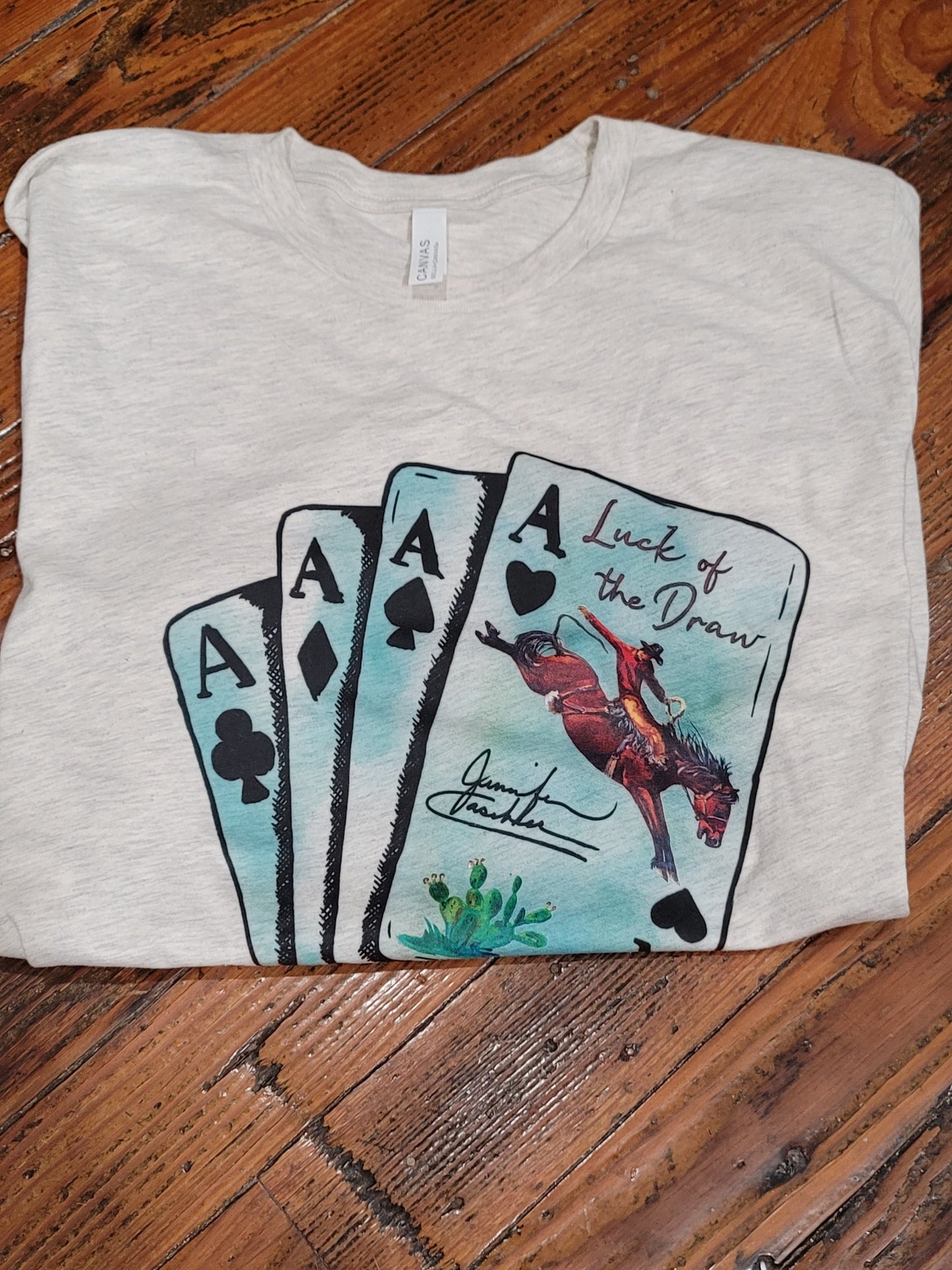 The Luck of the Draw T-shirt, Jennifer Casebeer Art