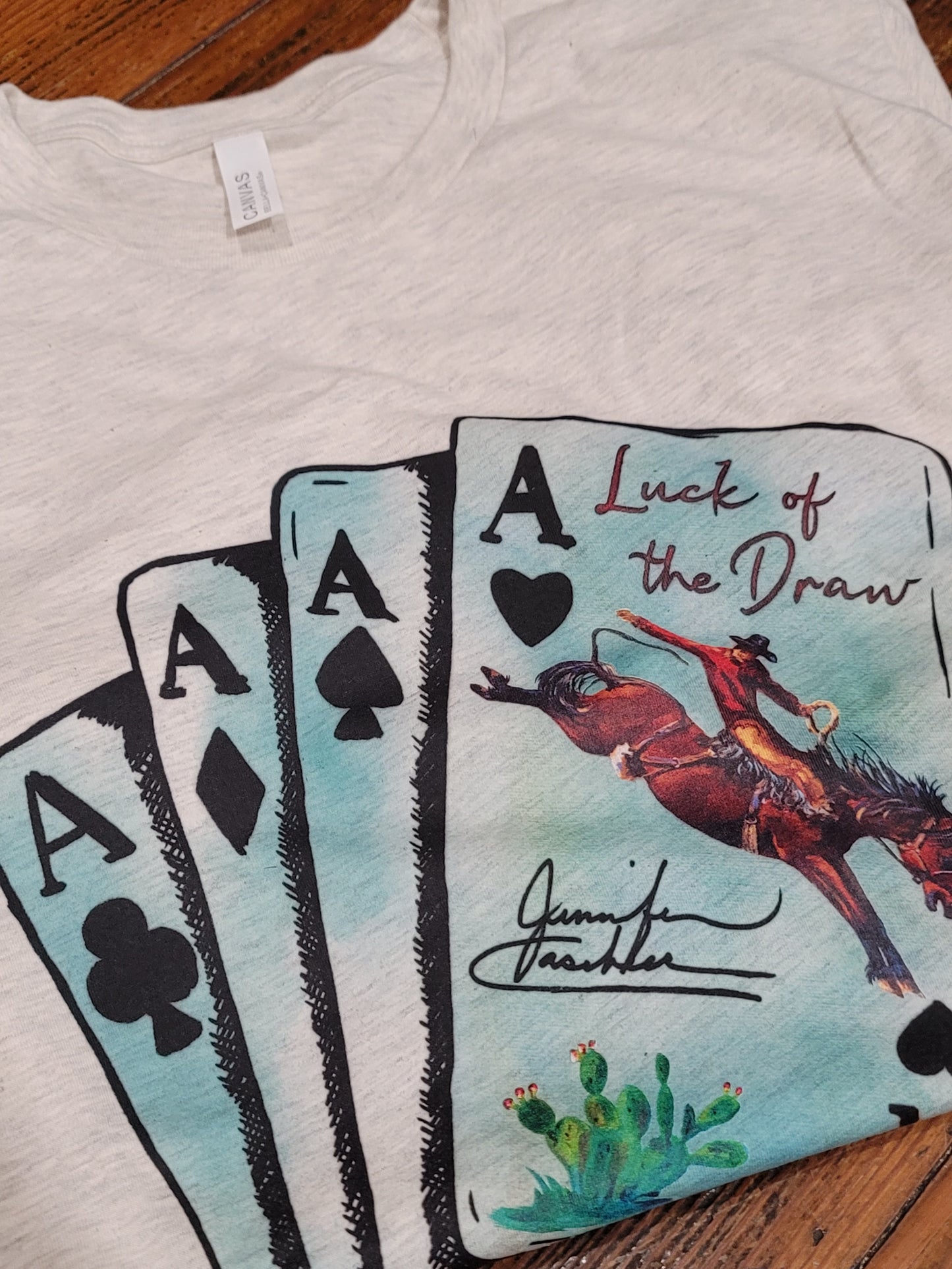 The Luck of the Draw T-shirt, Jennifer Casebeer Art