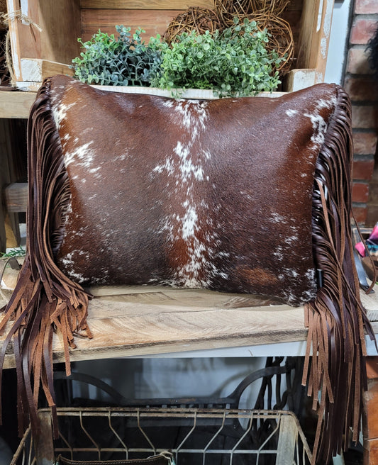Western Leather Pillow #1403