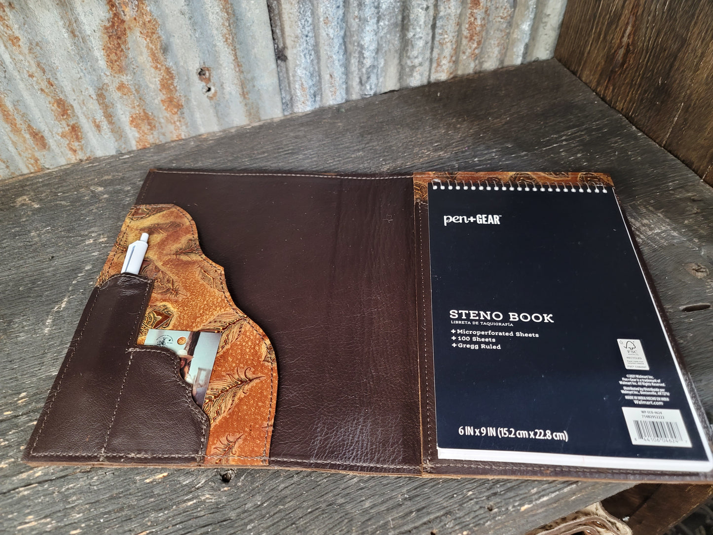 Western Leather Notepad, Medium #9716