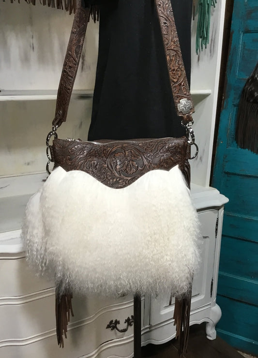 Mid Rise, Wooly w/Cowboy Embossed Leather