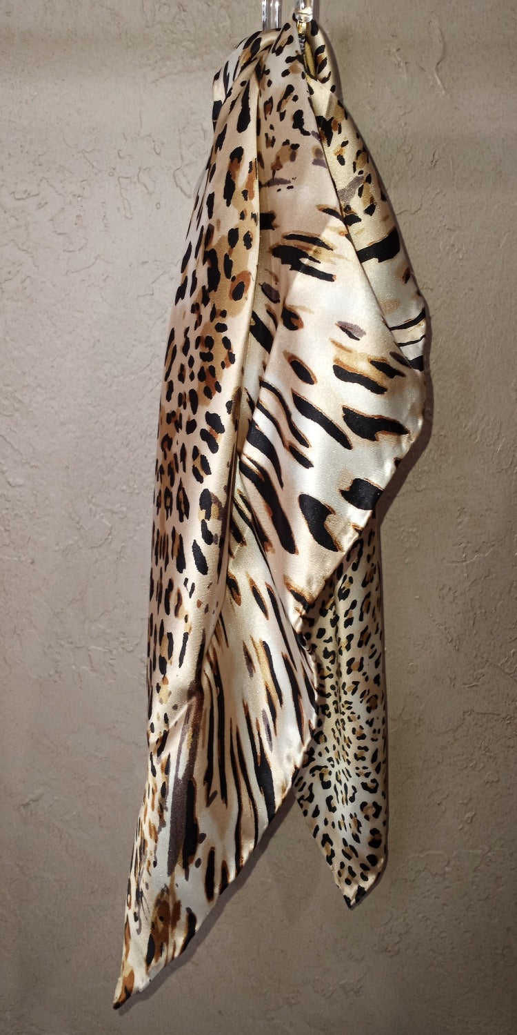 Silk Wild Rag Leopard Print