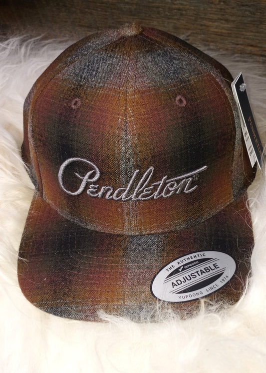 Pendleton® Wool Ball Cap Gray/Brown Plaid