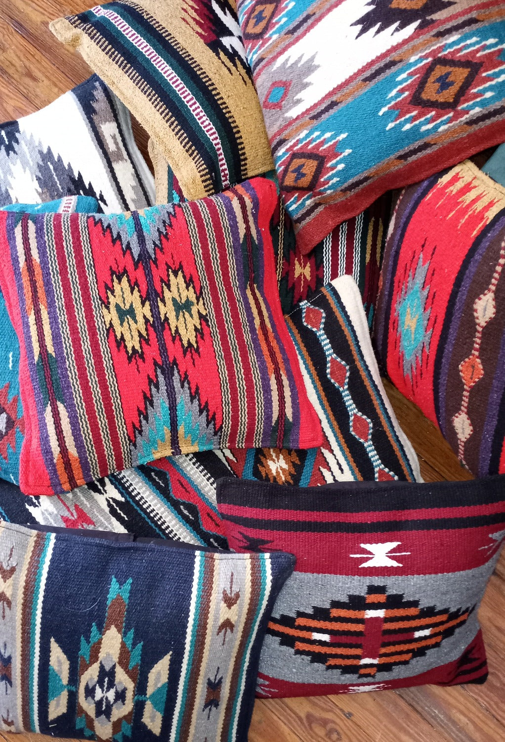 Southwestern Inspired Woven Pillow - Various Colors