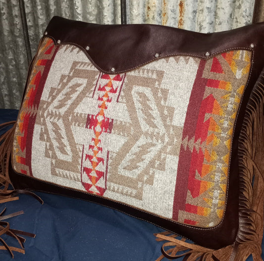Pillow, Khaki Trail Wool Inlay