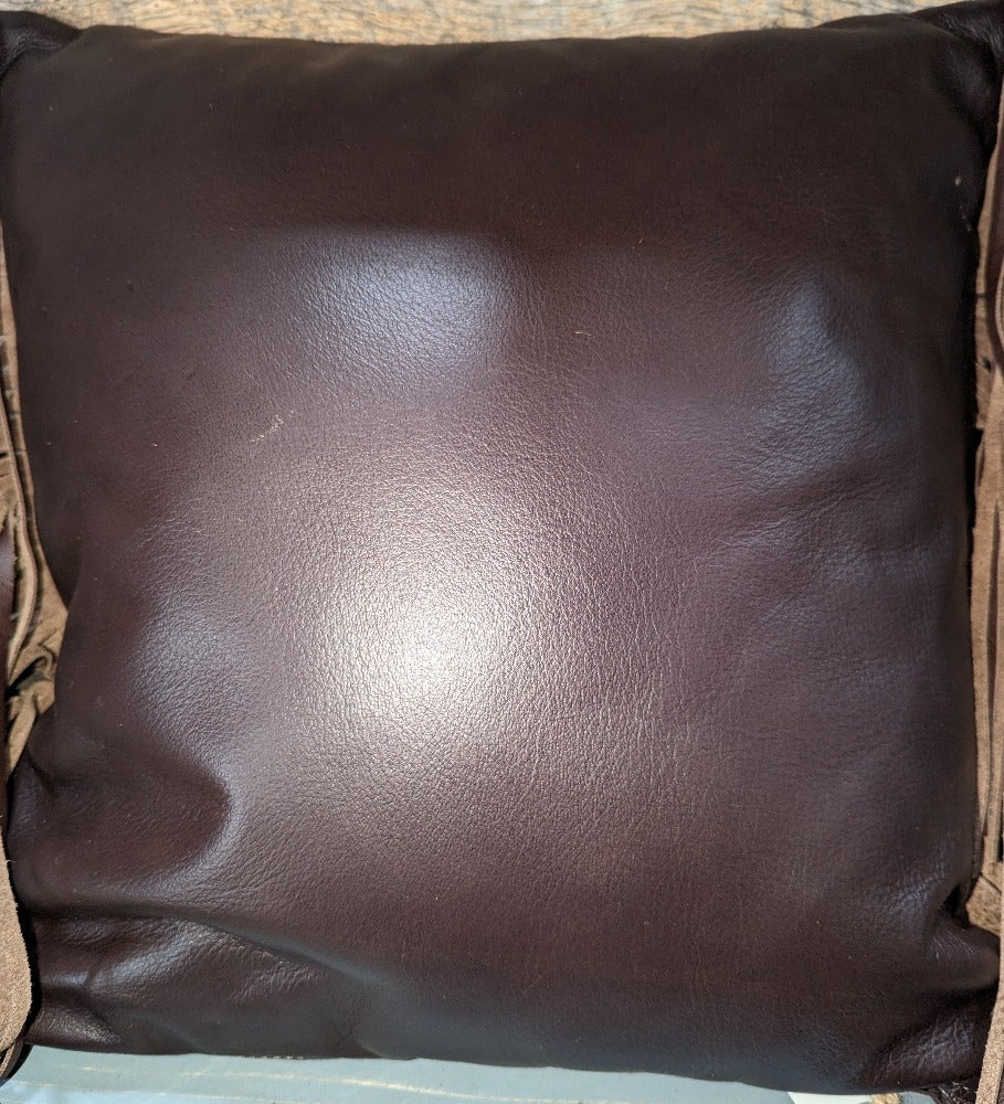 Roam Leather Pillow, Wool,