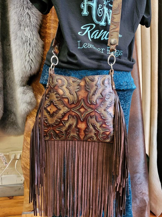 Hobo Bag, Small – tagged leather cowhide purse – H&M Ranch Store